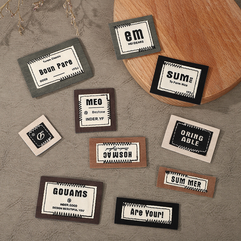 Streetwear Brand Tags - 5 PCS Streetwear Screen Printed Woven