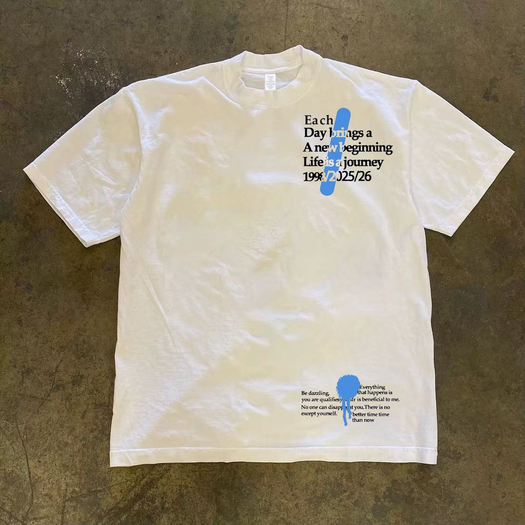 Streetwear Brand Tags - Man's Loose Fit Cotton T-irt ort