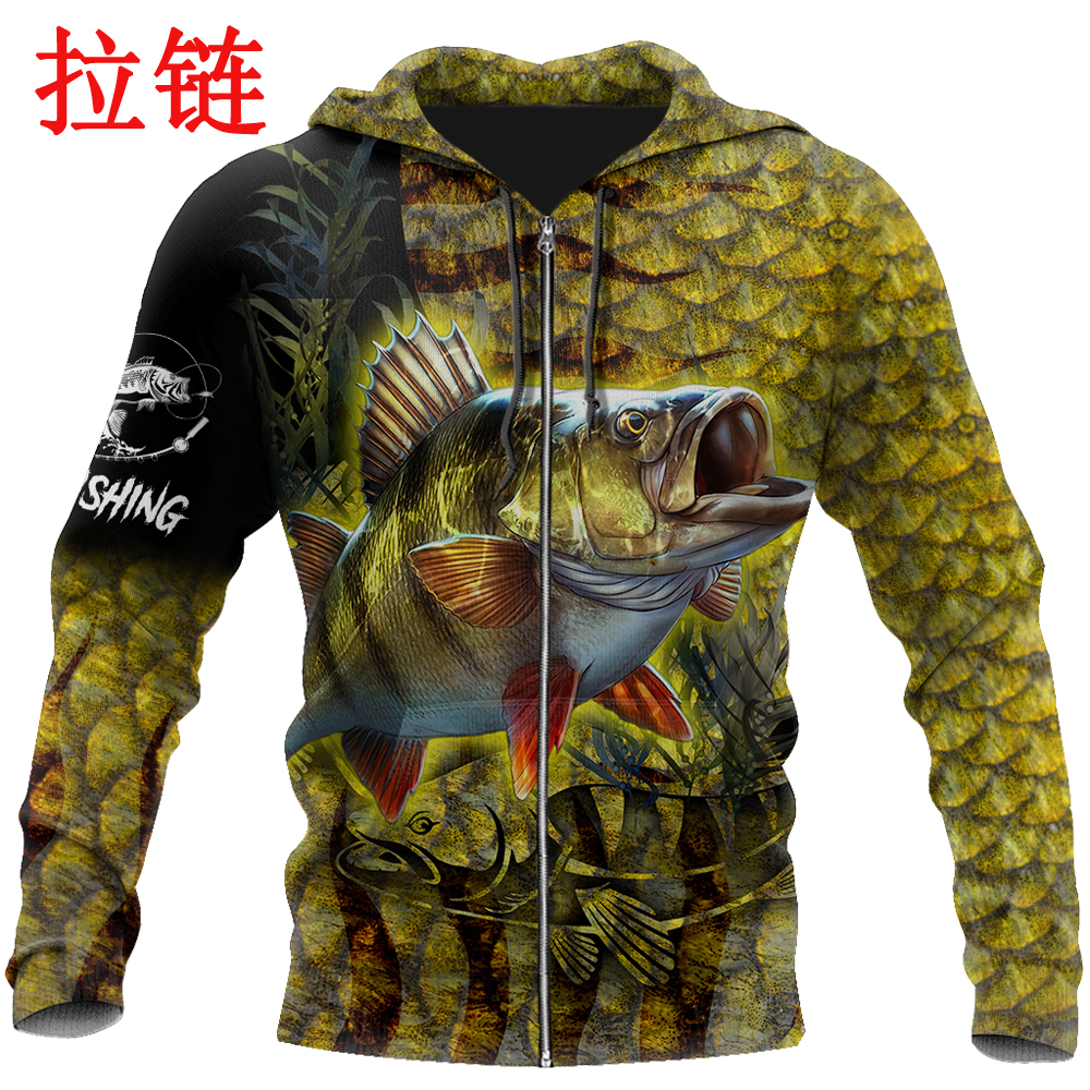 Brand Hoodie Yellow Perch Fish - Streetwear Brand Tracksuit ulasan dan harga