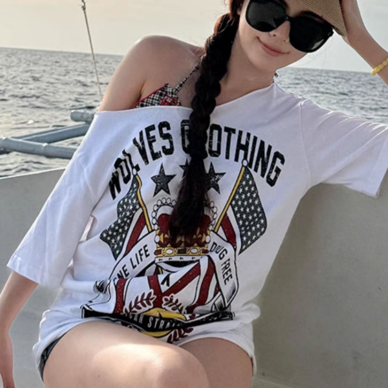 Korean Y2K Brand Retro Letter  - Off White Streetwear Brand ulasan dan harga