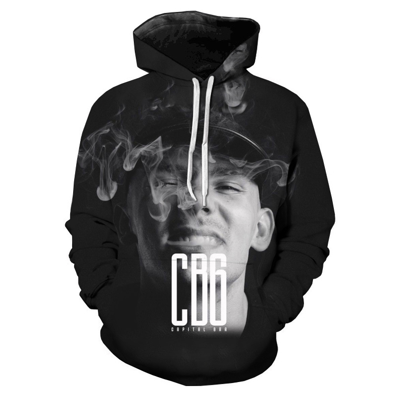 Rapper CB6 Printed Hoodies Men - Streetwear Brand Tracksuit ulasan dan harga