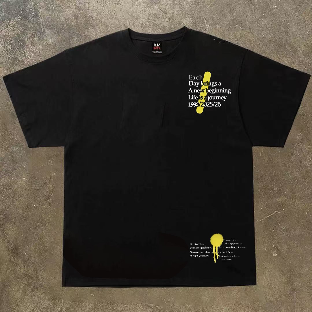 Man's Loose Fit Cotton T-irt o - Streetwear Brand Tags ulasan dan harga