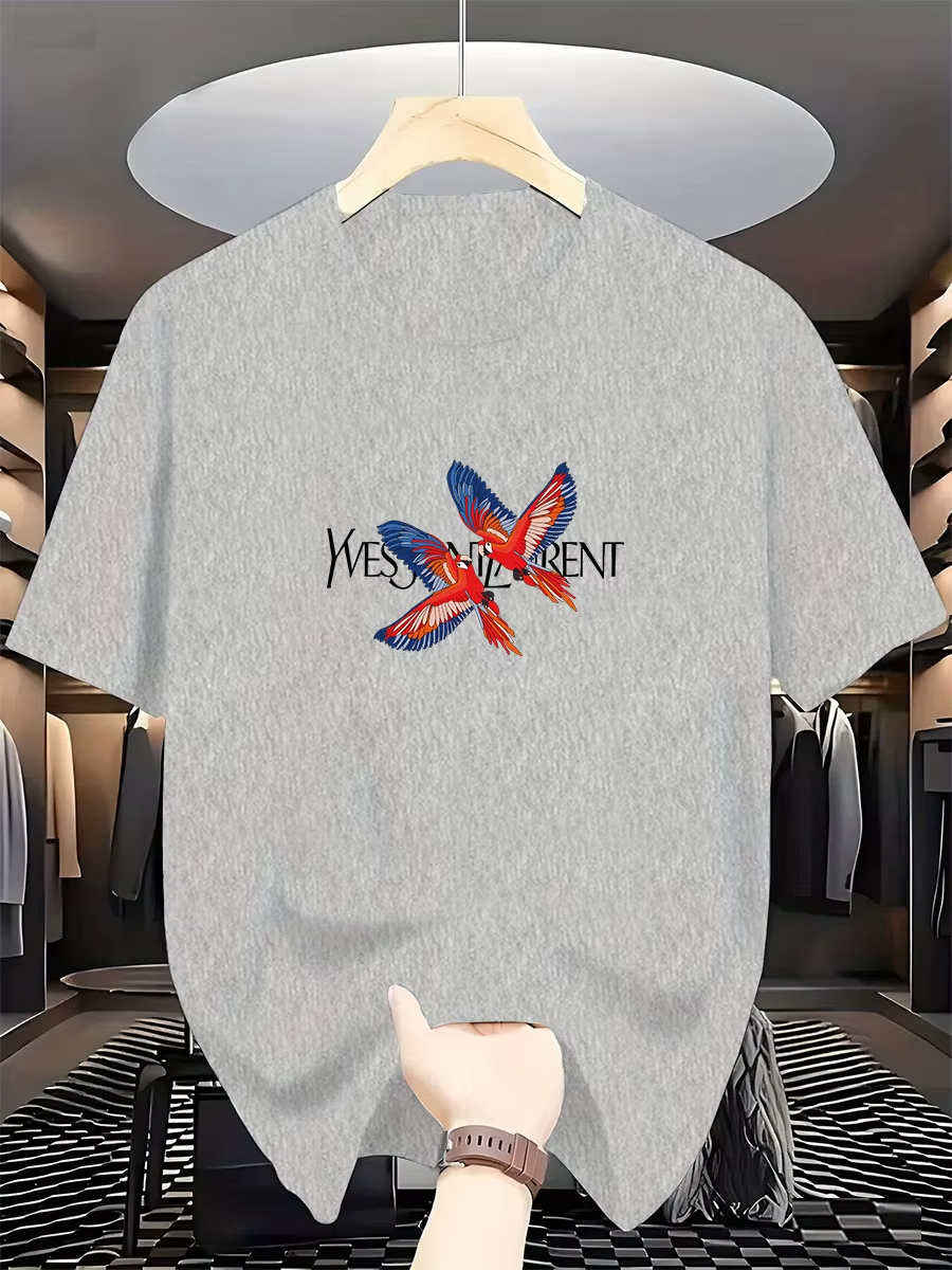 New Parrot Pattern Men's Fashi - Streetwear Brands International ulasan dan harga