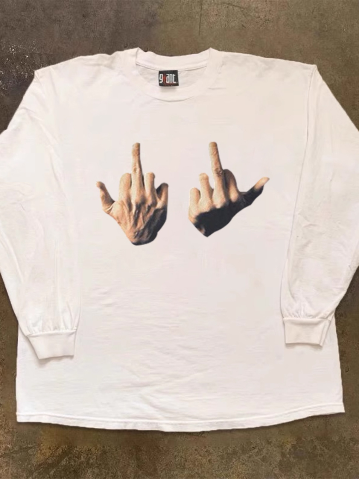 Loose Fit Cotton Long Sve T-ir - Streetwear Brand Tags ulasan dan harga